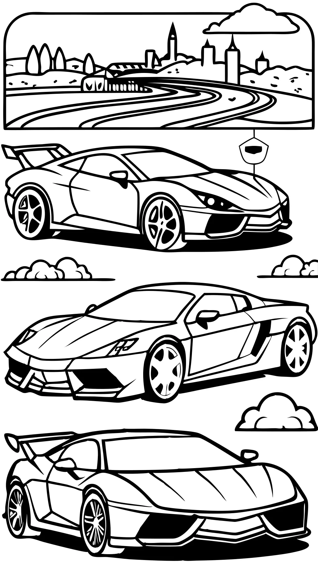 Páginas para colorear de autos Lamborghini